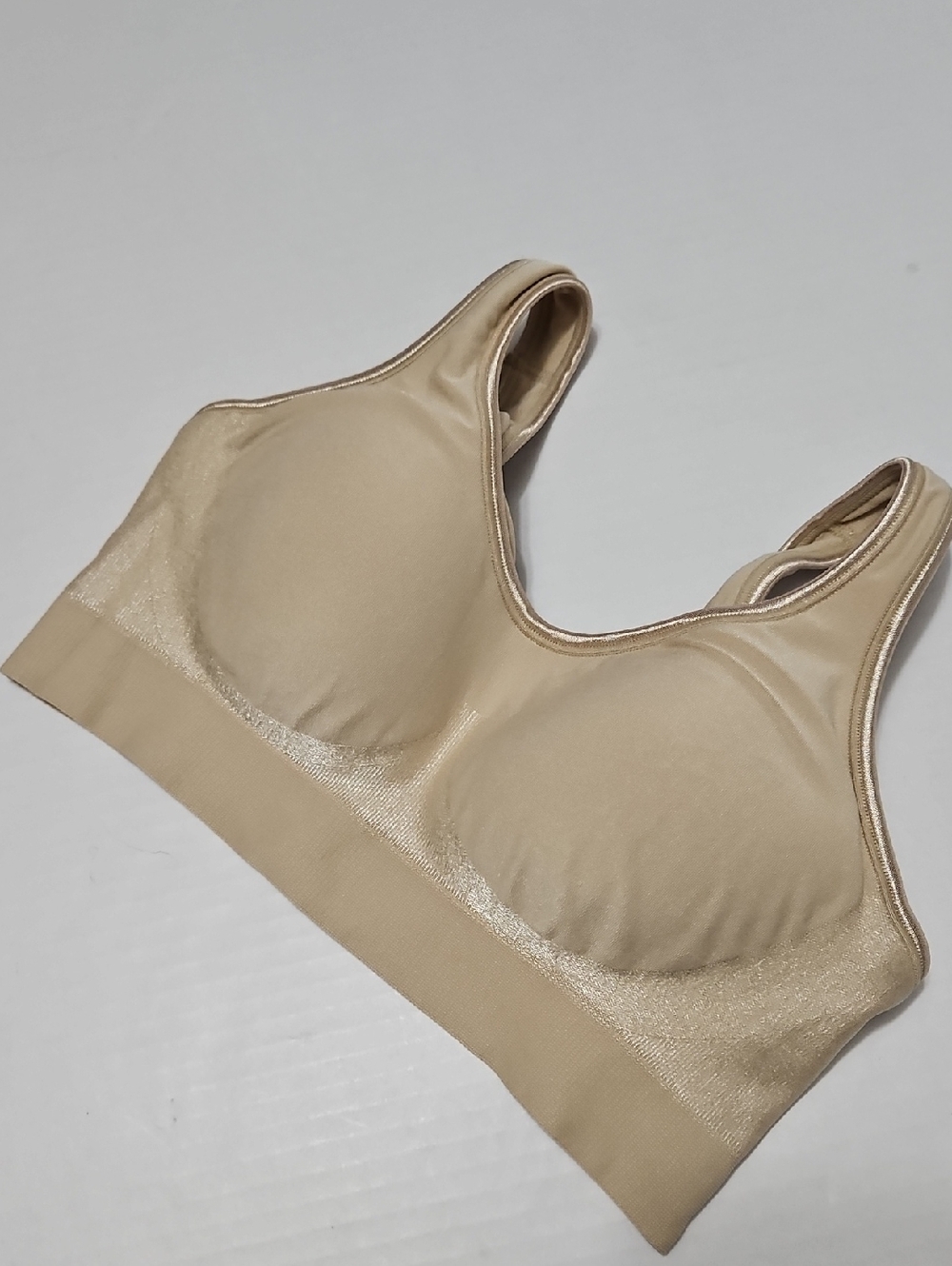 Bali Seamless Padded Comfort Sports Bra -    Nude Size S